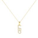 Leo Zodiac Name Pendant with Diamonds
