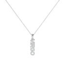 Virgo Zodiac Name Pendant with Diamonds