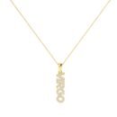 Virgo Zodiac Name Pendant with Diamonds