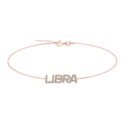 Libra Zodiac Name Bracelet with October Birthstone Opal