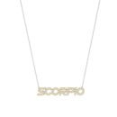 Scorpio Zodiac Name Necklace with November Birthstone Citrine