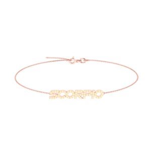 Scorpio Zodiac Name Bracelet with November Birthstone Citrine
