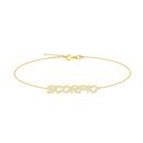Scorpio Zodiac Name Bracelet with Diamonds