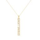 Sagittarius Zodiac Name Pendant with Diamonds