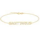 Sagittarius Zodiac Name Bracelet with Diamonds