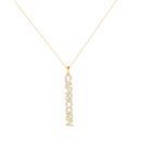 Capricorn Zodiac Name Pendant with Diamonds