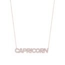 Capricorn Zodiac Name Necklace with Diamonds