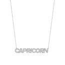 Capricorn Zodiac Name Necklace with Diamonds