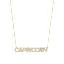 Capricorn Zodiac Name Necklace with Diamonds