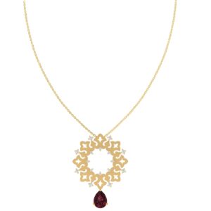 Garnet Elegance Necklace: Inspired by the Chandelier of the Sheikh Zayed Mosque