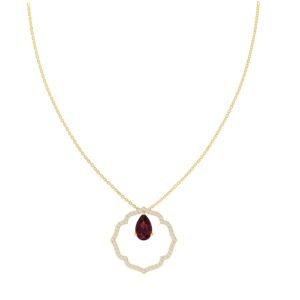 Garnet and Diamond Flower Necklace from Sheikh Zayed Mosque