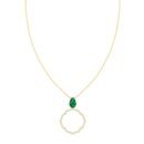 Emerald Diamond Pendant Necklace
