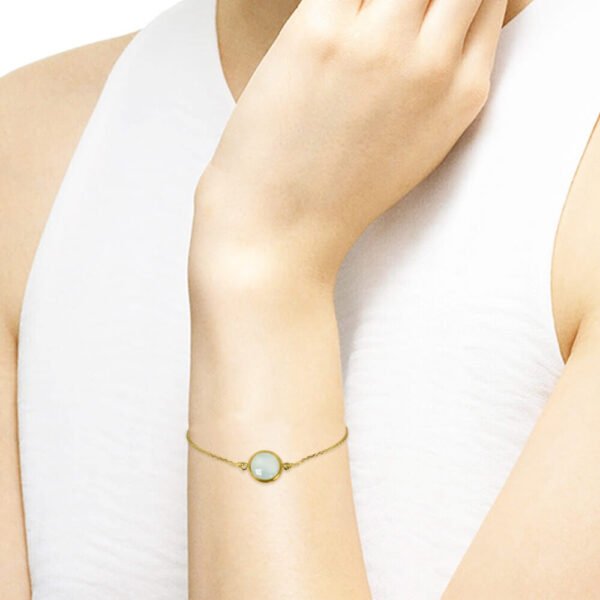 Chalcedony Bracelet in 18K Gold - Image 2