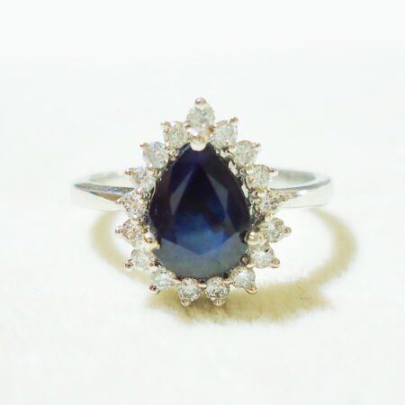 Sapphire & Diamond Ring - GoldInArt.com