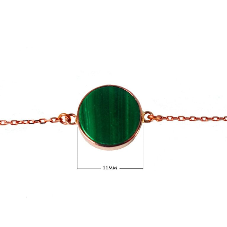 Malachite Bracelet in 18K Rose Gold - Image 2
