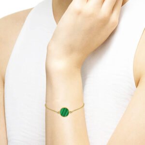 Malachite Bracelet in 18k Gold