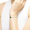 Malachite with Pearl Bracelet in 18K Gold
