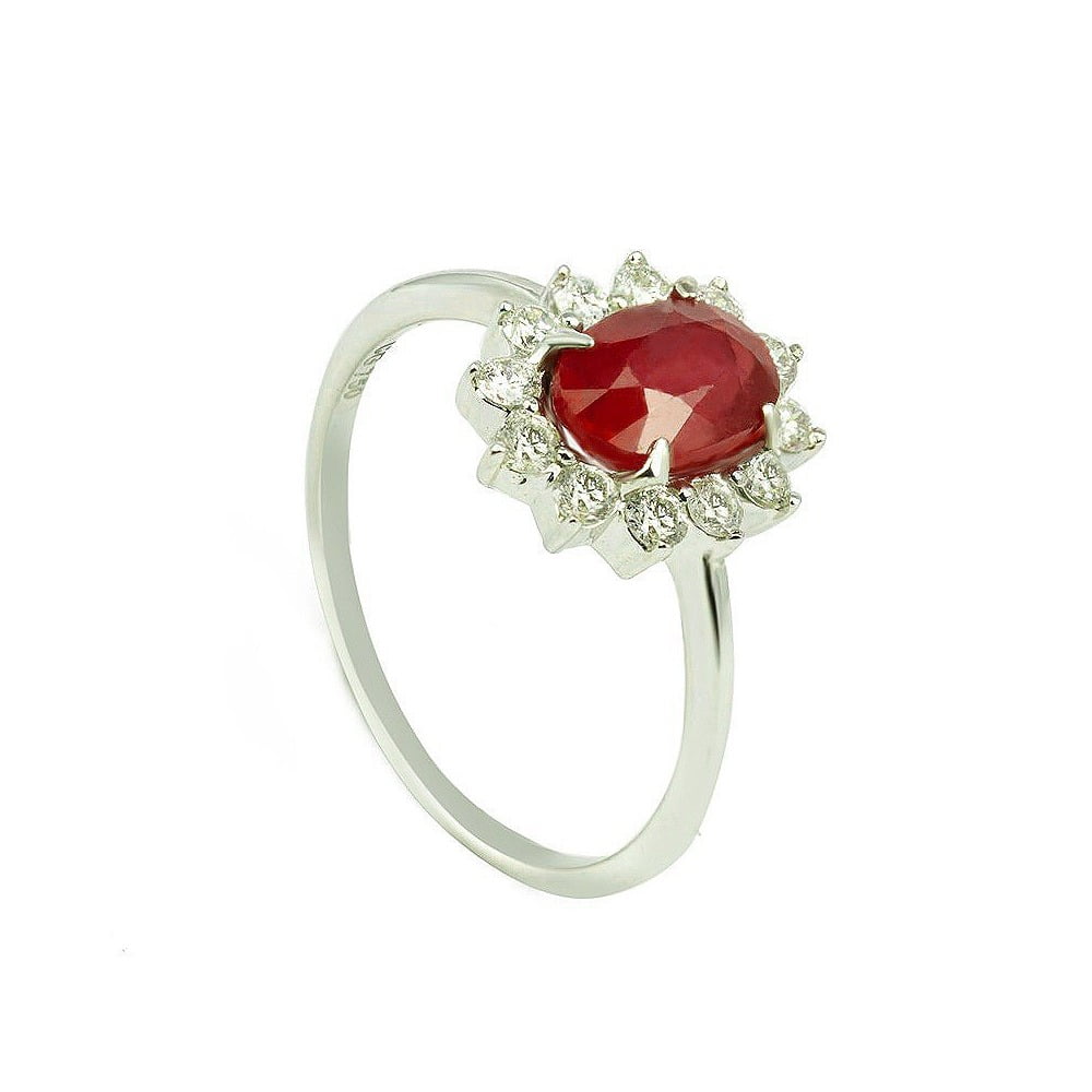 White gold ruby deals ring