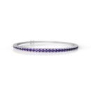 18K Gold Natural Amethyst Tennis Bracelet (1.85 MM)
