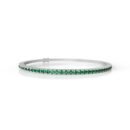 18K Gold Natural Emerald Tennis Bracelet (2 MM)