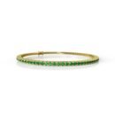 18K Gold Natural Emerald Tennis Bracelet (2 MM)