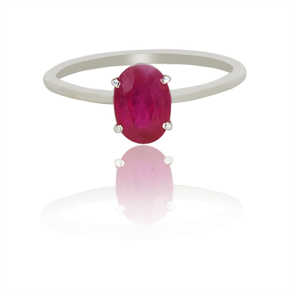 White gold deals ring with ruby