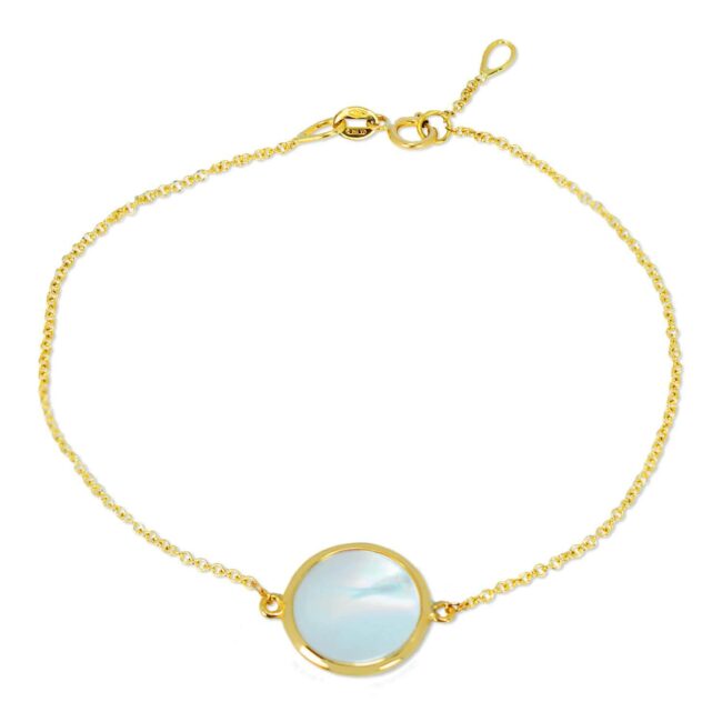 Mother of Pearl Bracelet in 18K Gold