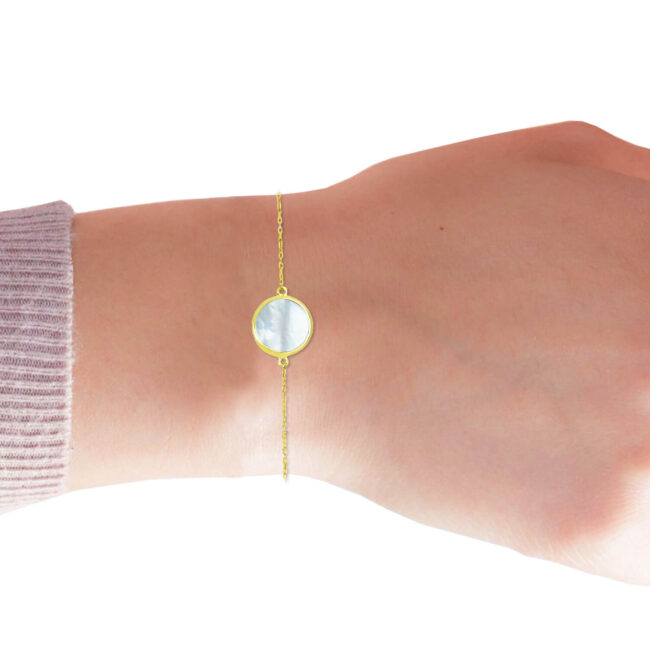 Mother of Pearl Bracelet in 18K Gold - Image 3