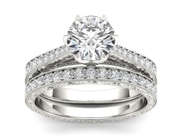 Twilight Treasures 1 ct Round Diamond Engagement Ring