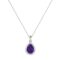 Diana Pear Amethyst and Sparkling Diamond Pendant in 18K White Gold (0.85ct)