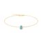 Diana Pear Blue Topaz and Glinting Diamond Bracelet in 18K Yellow Gold (0.57ct)