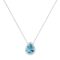 Diana Pear Blue Topaz and Glinting Diamond Necklace in 18K White Gold (1.1ct)