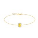 Diana Emerald-Cut Citrine and Flashing Diamond Bracelet in 18K Yellow Gold (0.55ct)