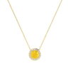 Diana Round Citrine and Flashing Diamond Necklace in 18K Gold (0.4ct)