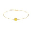 Diana Round Citrine and Flashing Diamond Bracelet in 18K Gold (0.4ct)