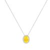 Diana Oval Citrine and Flashing Diamond Necklace in 18K Gold (0.65ct)