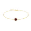 Diana Round Garnet and Shimmering Diamond Bracelet in 18K Gold (0.6ct)