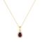 Diana Pear Garnet and Shimmering Diamond Pendant in 18K Yellow Gold (0.55ct)