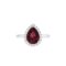 Diana Pear Garnet and Shimmering Diamond Ring in 18K White Gold (1.15ct)