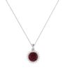Diana Round Garnet and Shimmering Diamond Pendant in 18K Gold (1.6ct)
