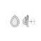 Diana Pear Moonstone and Beaming Diamond Earrings in 18K White Gold (1ct)