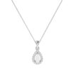 Diana Pear Moonstone and Beaming Diamond Pendant in 18K Gold (0.25ct)