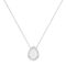 Diana Pear Moonstone and Beaming Diamond Necklace in 18K White Gold (1.1ct)