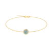 Diana Round Opal and Shining Diamond Bracelet in 18K Gold (0.34ct)