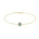 Diana Round Opal and Shining Diamond Bracelet in 18K Gold (0.34ct)