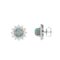 Diana Round Opal and Gleaming Diamond Earrings in 18K White Gold (1.14ct)