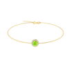 Diana Round Peridot and Glowing Diamond Bracelet in 18K Gold (0.5ct)