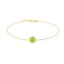 Diana Round Peridot and Glowing Diamond Bracelet in 18K Gold (0.5ct)