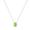 Diana Oval Peridot and Glowing Diamond Necklace in 18K Gold (0.25ct)