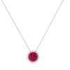 Diana Round Ruby and Glistering Diamond Necklace in 18K Gold (1.7ct)